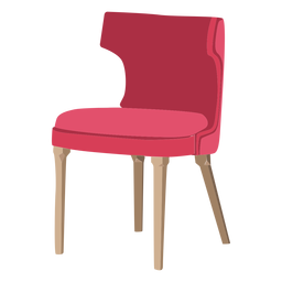 Ícone de cadeira com encosto curvo Transparent PNG