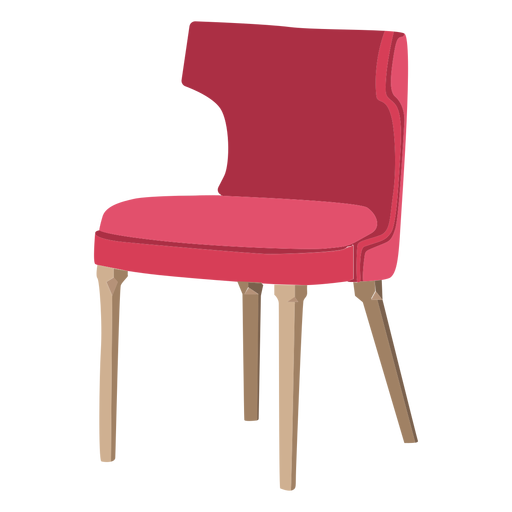 Icono de silla con respaldo curvo