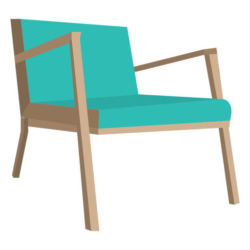 Danish mid century chair cartoon PNG Design