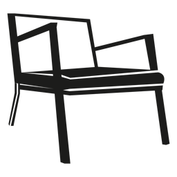 Danish mid century chair icon PNG Design