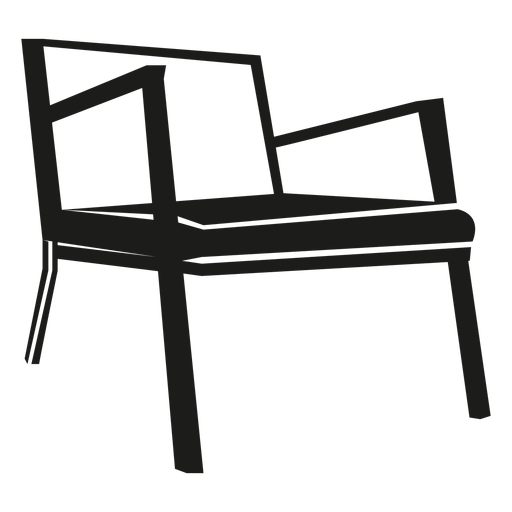 Danish mid century chair icon PNG Design