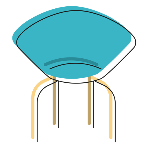 Designer chair icon PNG Design