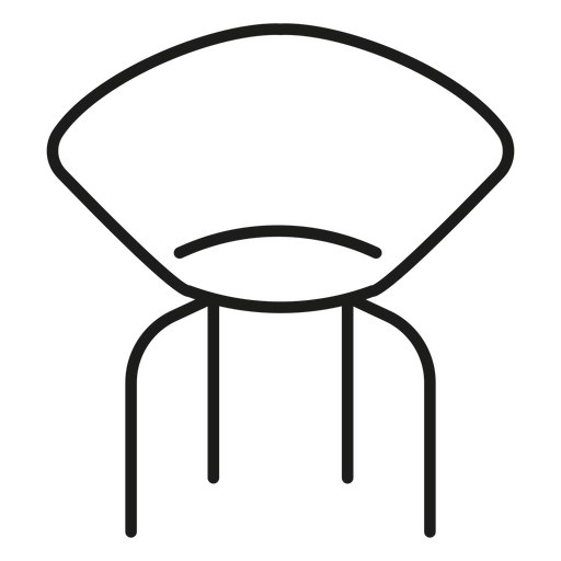 Ícone de traçado de cadeira de grife Desenho PNG