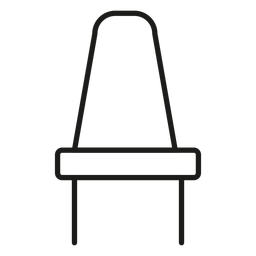 Esszimmerstuhl Schlaganfall Symbol PNG-Design