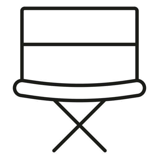 Icono de trazo de silla de director Diseño PNG
