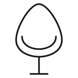 Drop chair stroke icon PNG Design