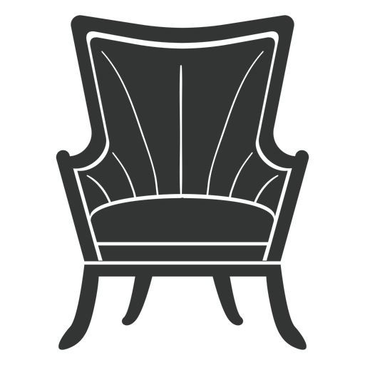 Fanback wing chair flat icon PNG Design