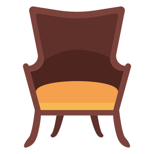 Icono de sillón de ala fanback Diseño PNG
