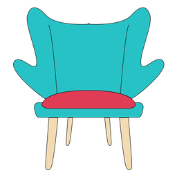 Fashion chair cartoon PNG Design