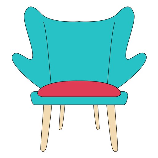Desenhos animados de cadeira de moda