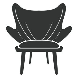 Ícone plano da cadeira da moda Desenho PNG