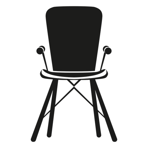 Icono plano de silla alta