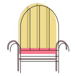 Iron armchair icon PNG Design