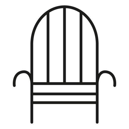 Icono de trazo de silla de hierro Diseño PNG
