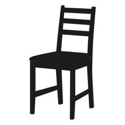 Icono de silla de respaldo negro Transparent PNG