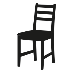 Ladderback Stuhl schwarzes Symbol PNG-Design