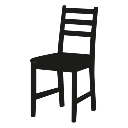 Icono de silla de respaldo negro