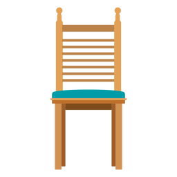 Desenhos animados de cadeira Ladderback Desenho PNG