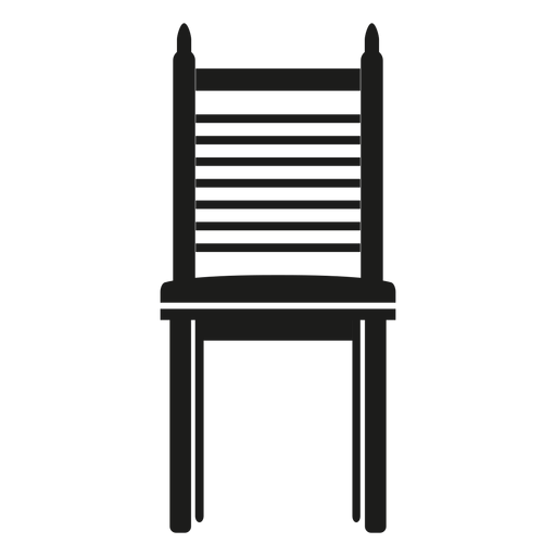 Icono plano de silla de respaldo