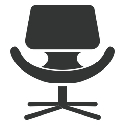 Little tulip chair flat icon Transparent PNG