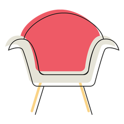 Ícone de poltrona moderna Desenho PNG