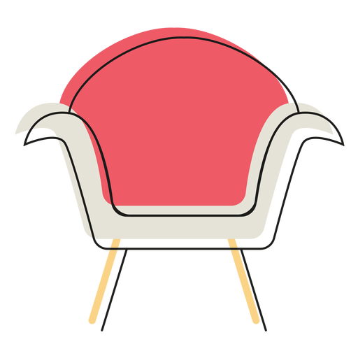 Modern armchair icon PNG Design