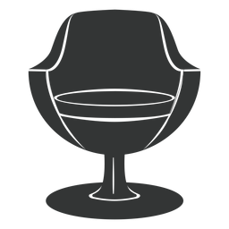 Modern chair flat icon PNG Design