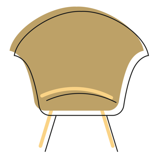 Modern side chair icon PNG Design