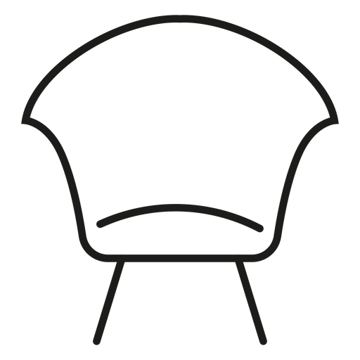 Modern side chair stroke icon PNG Design