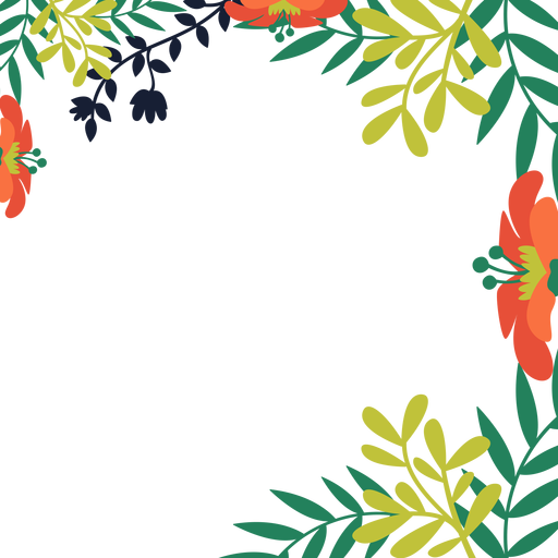 Orange flower vines background