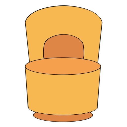 Poof chair with back cartoon PNG Design
