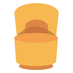 Silla poof con icono de respaldo Diseño PNG