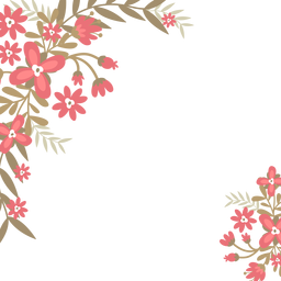 Red flowers background Transparent PNG