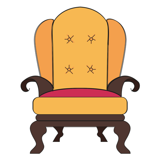 Royal armchair cartoon PNG Design