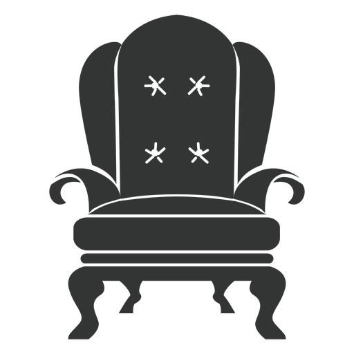 Flache Ikone des k?niglichen Sessels PNG-Design