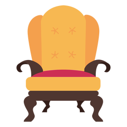 Ícone de poltrona real Desenho PNG