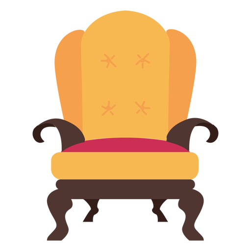 Royal armchair icon PNG Design