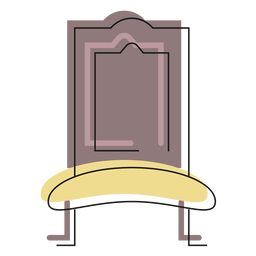 Royal chair icon PNG Design