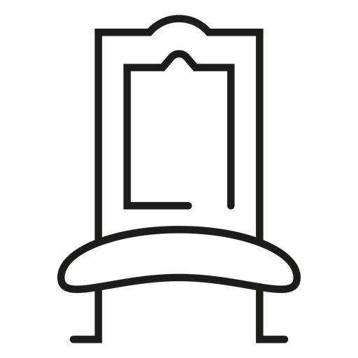 Icono de trazo de silla real Diseño PNG