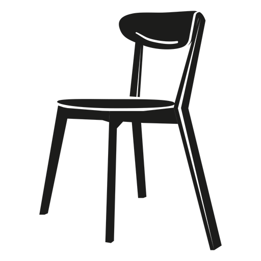Icono de silla lateral negro
