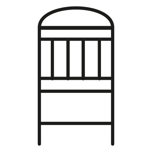 Icono de trazo de silla simple Diseño PNG