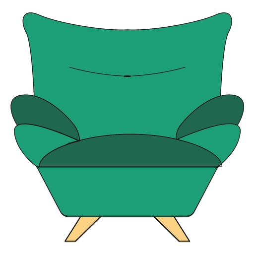 Sofa armchair cartoon PNG Design