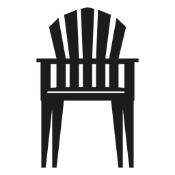 Upright adirondack chair flat icon Upright adirondack chair flat icon
