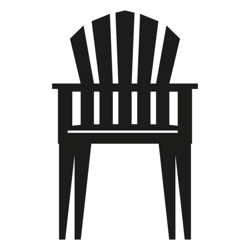 Icono plano de silla vertical adirondack