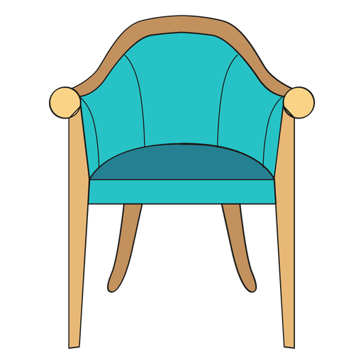 Vintage chair cartoon PNG Design