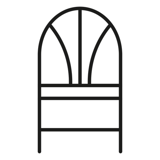 Wheat back chair stroke icon PNG Design