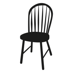 Icono plano de la silla Windsor