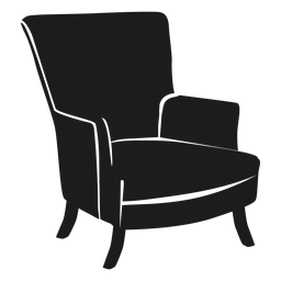 Wingback chair flat icon PNG Design