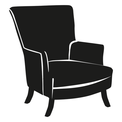 Wingback chair flat icon PNG Design