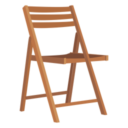 Desenho de cadeira dobrável de madeira Desenho PNG
